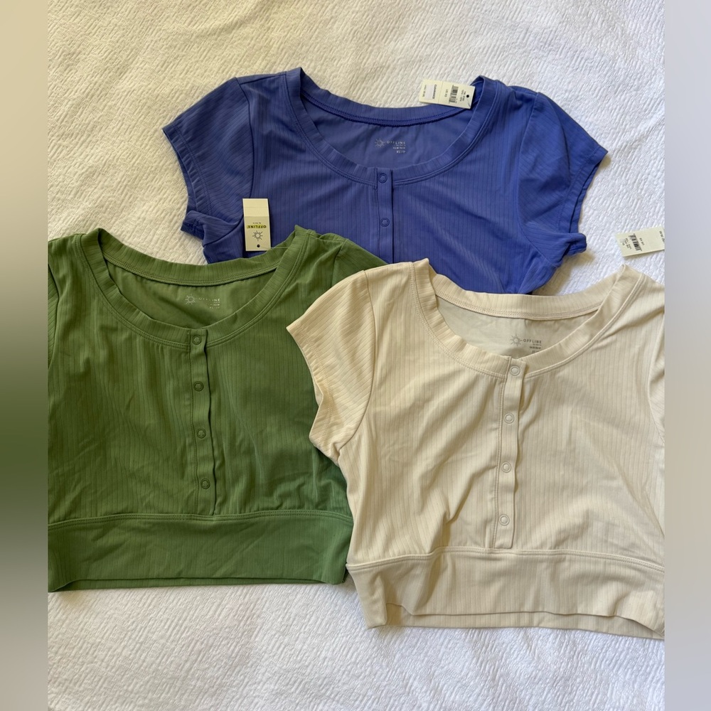 OFFLINE by Aerie Ribbed Crop Tops XS